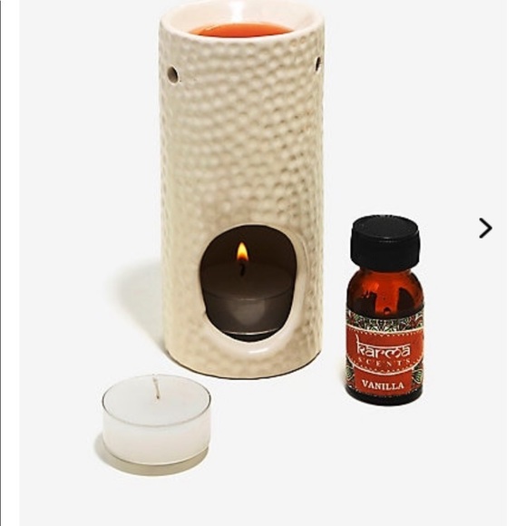 Karma Sandalwood Oil Burner Gift Set Vanilla Scent - Picture 2 of 3